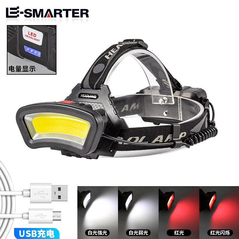 Cross-border portable headlight automatic induction inspection lamp life waterproof five-speed adjustment outdoor sports riding sports lamp Cross-border portable headlight automatic induction inspection lamp life waterproof five-speed adjustment outdoor sports riding sports lamp