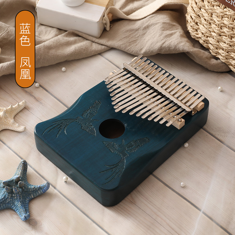 Pulgar de Amazon Kalinba Piano de 17 tonos Instrumentos musicales para niños Estudiantes Pulgar de madera maciza Piano de dedo para principiantes