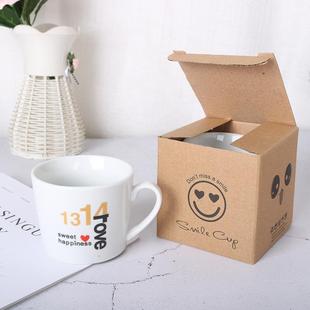 Креативная керамическая чашка Марк Кубок Простая мультипликационная смайская чашка кофейная чашка входит в небольшие подарки логотип печати