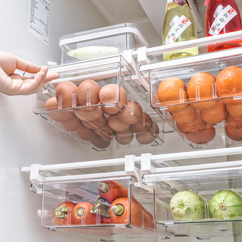 Refrigerator Storage Box Drawer-Type Internal Hanging Household Fresh-Keeping Storage Rack for Freezing Vegetables and Eggs Refrigerator Storage Box Drawer-Type Internal Hanging Household Fresh-Keeping Storage Rack for Freezing Vegetables and Eggs