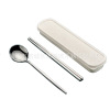 Chopsticks stainless steel, street set for elementary school students, handheld tableware, internet celebrity, 3 piece set