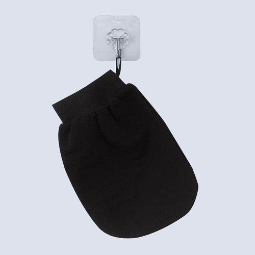 Foreign trade cross-border black scrubbing gloves single-layer double-sided medium sand massage double-sided bath towel back scrubbing bath magic tool
