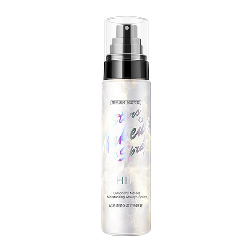 HIH Glittering Meteor Moisturizing Setting Spray 100ml Waterproof Sweatproof Hydrating Moisturizing Long-lasting Setting Quick Drying