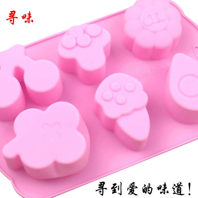 Search 6 Cherry Mushroom Rain Drops Silicon Plague Cake Model Kitchen Baking Silicon Plane DIY Handmade Squiries