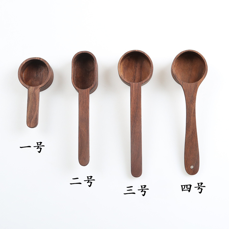 Café cuchara de frijol de medición nuez negra cuchara de madera maciza polvo de café japonés cuchara cuantitativa cuchara de medición mango largo cuchara de medición 8g 10g