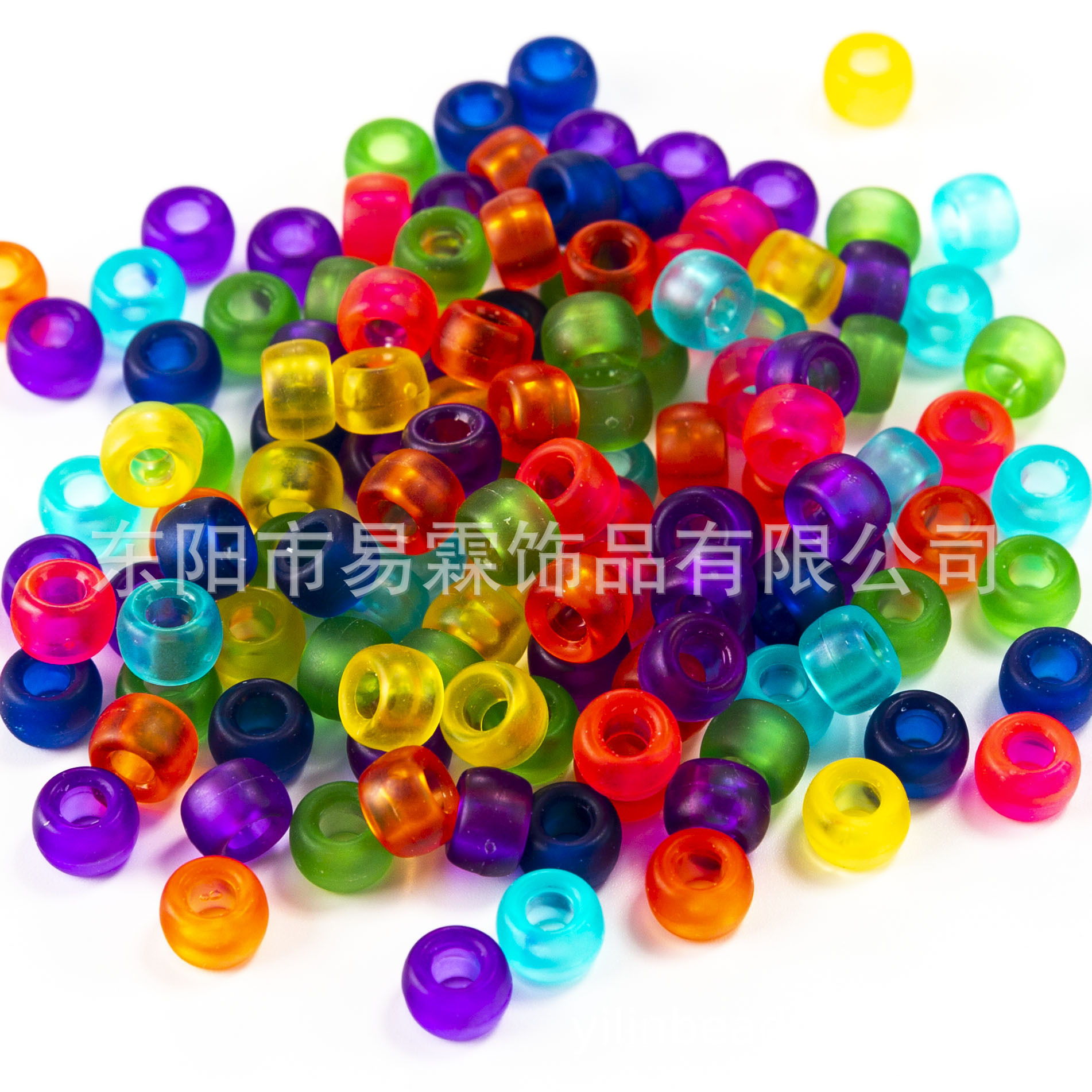 Material de bricolaje transfronterizo cuentas de barril cuentas sueltas cuentas de pony cuentas hechas a mano de agujeros grandes 6*9MM accesorios de joyería de color al por mayor