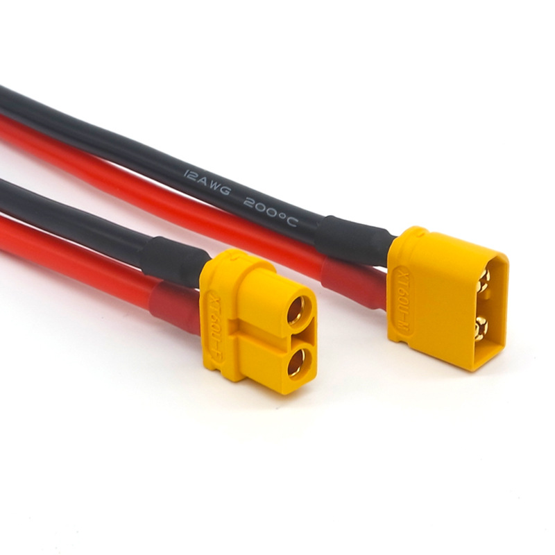 XT60U-F/M连接器带线束 无人机航模锂电池接线端子公母对接香蕉头