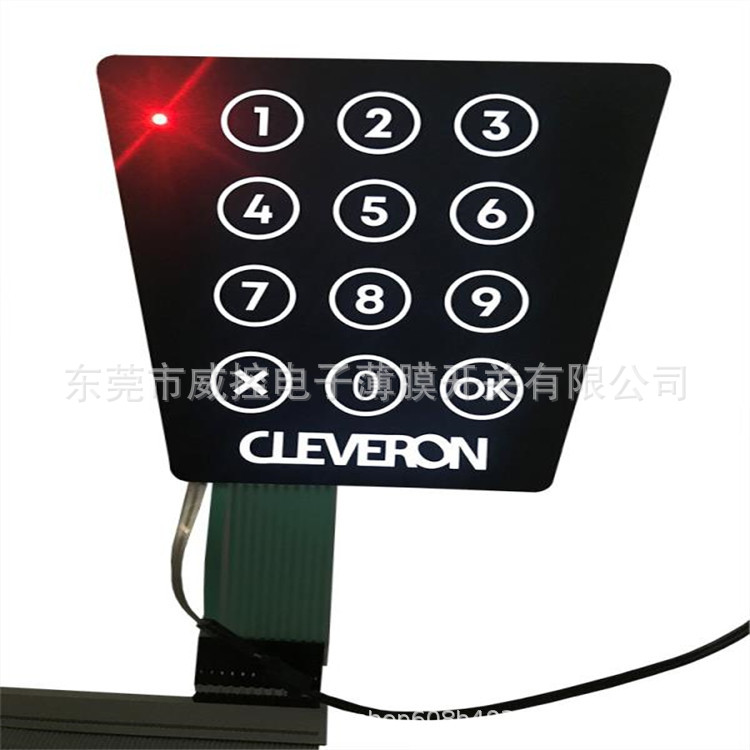 薄膜开关面板 触控按键 PET PC PVC 按键开关 EL开关面贴 厂家