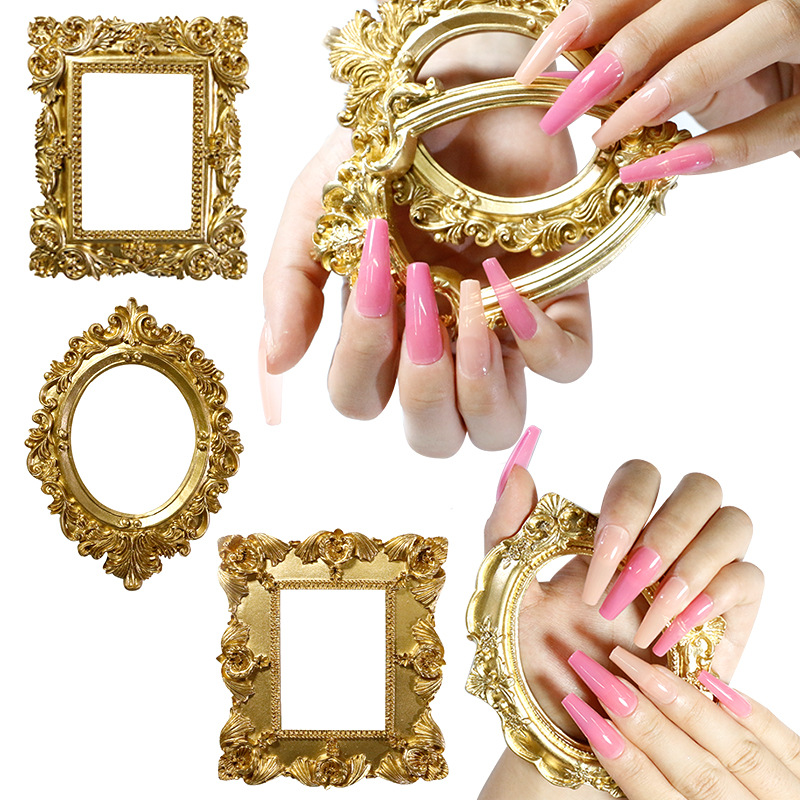 NEWBY Photography European-style Jewelry Retro Golden Decoration Ornaments Background ins Internet Celebrity Props Manicure Photo Frame