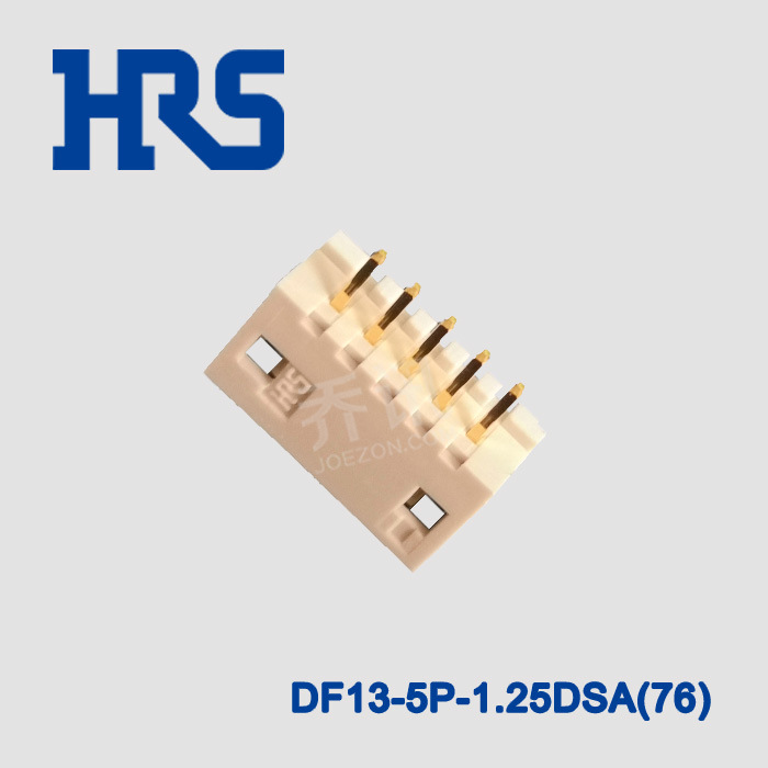 HIROSE连接器DF13-5P-1.25DSA(76)直针HRS针座1.25mm间距5pin插针