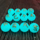 Gilding luminous Zodiac round beads zodiac sign lettering beads fluorescent stone luminous loose beads bracelet with beads