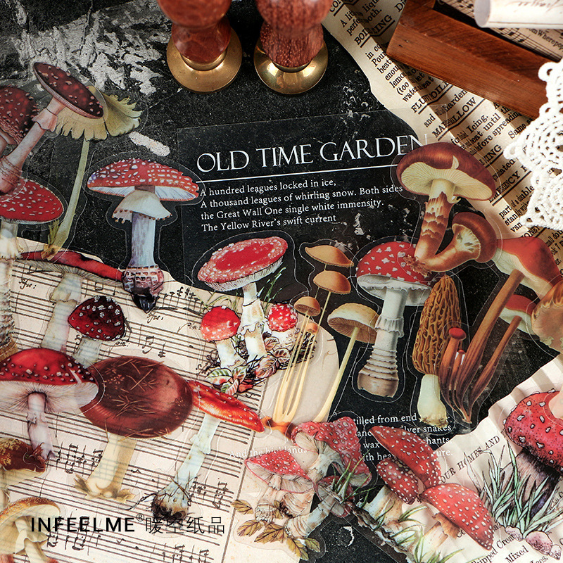 Insteel. MePET sticker bag memory is a garden series retro plant hand account stickers 40 6