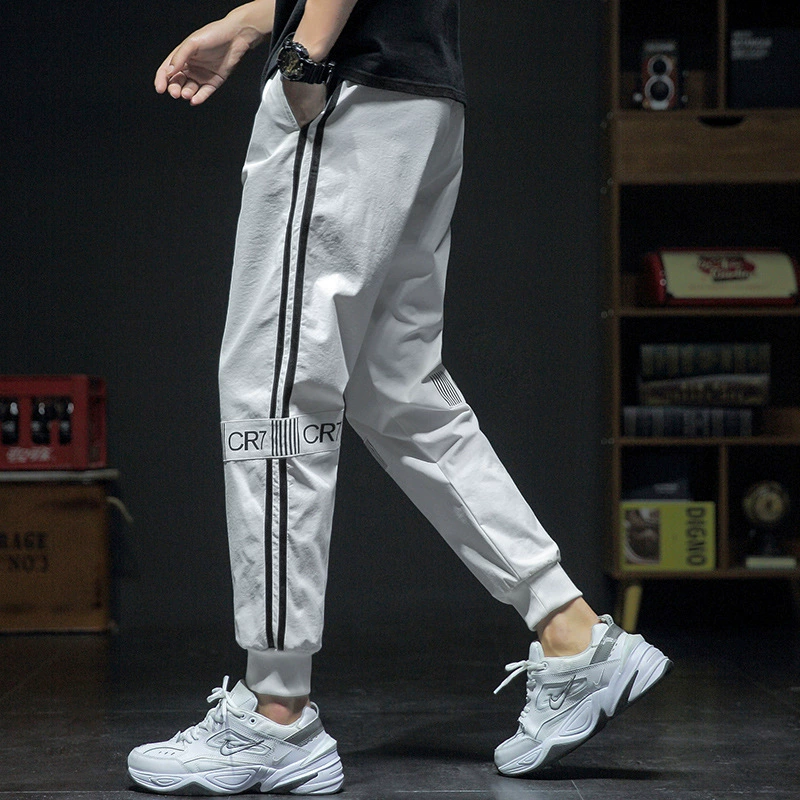 Летний повседневный тренд 2021 новые брюки мужские весенне-летний пучок ноги девять очков спортивные штаны дикий инструмент для мужчин