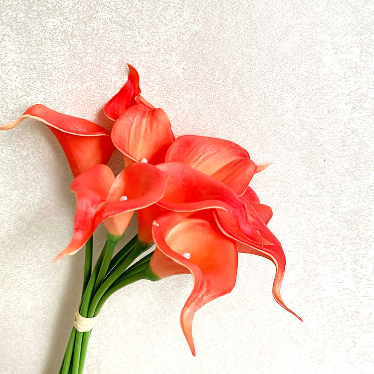 Flor artificial pu sentir Calla Lily Sala decoración del hogar diseño hogar a juego novia celebración flor