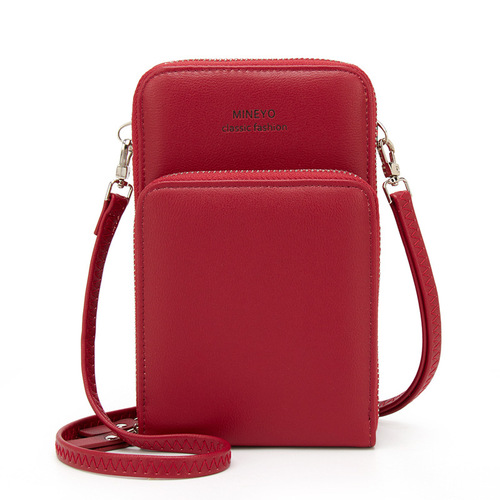 Fashion Double Zipper Phone Bag Shoulder Crossbody Lady Large Capacity Zero Wallet Vertical Zipper Coin Bag H189