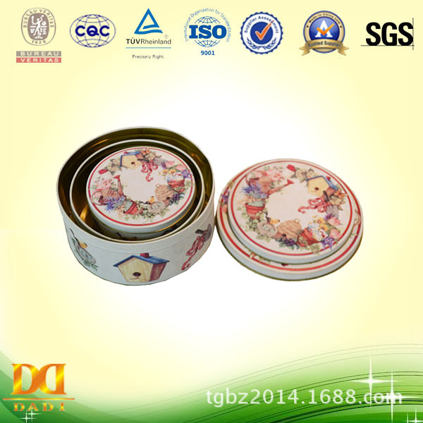 食品金属包装铁盒三件套 马口铁罐批发曲奇饼干糖果礼盒包装盒