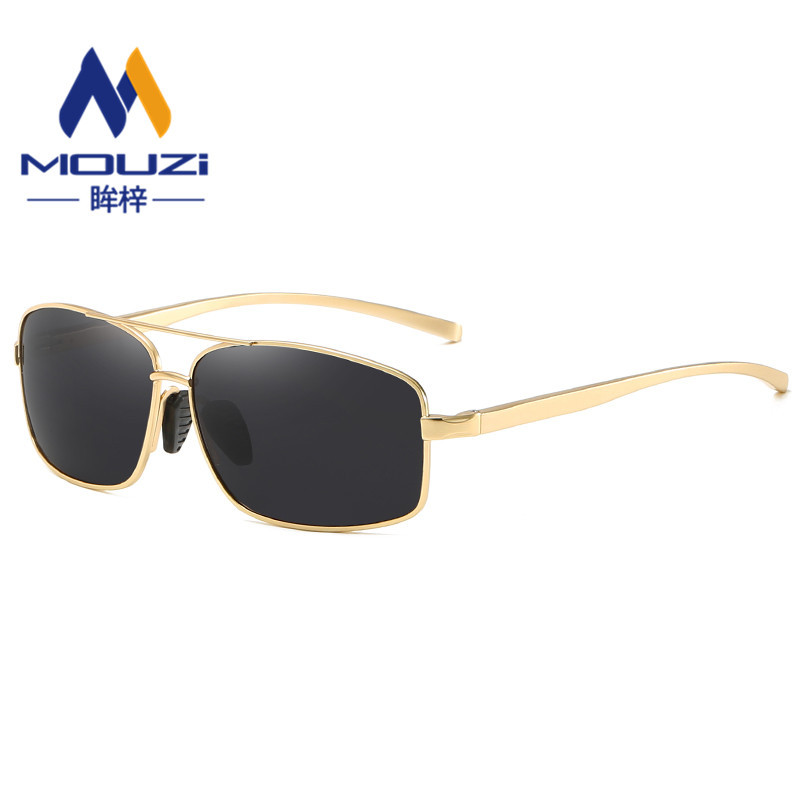 Outdoor Men's Polarized Sunglasses 2458 Aluminum Magnesium Sports Sunglasses Metal Spring Leg Retro Box Sunglasses