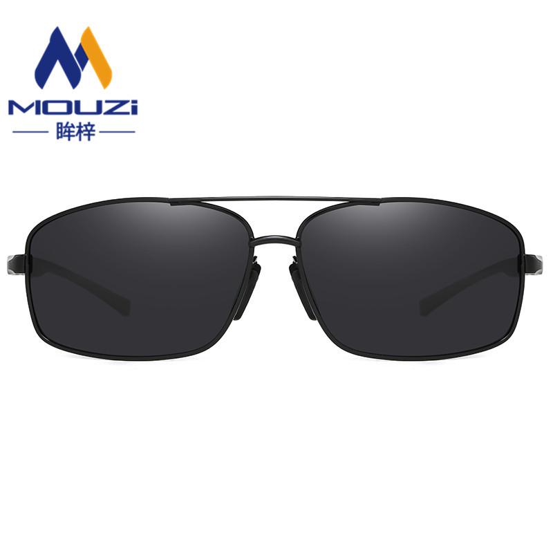 Outdoor Men's Polarized Sunglasses 2458 Aluminum Magnesium Sports Sunglasses Metal Spring Leg Retro Box Sunglasses