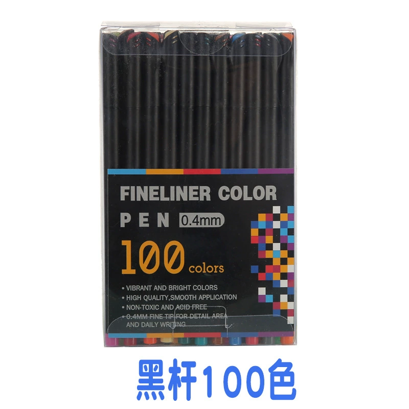 Набор цветных фломастеров Fineliner, наконечник 0.4 мм, многокрасочные, до 100 цветов