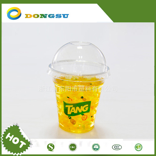 12盎司一次性PET透明塑料杯 咖啡奶茶杯果汁杯饮品 DONGSU