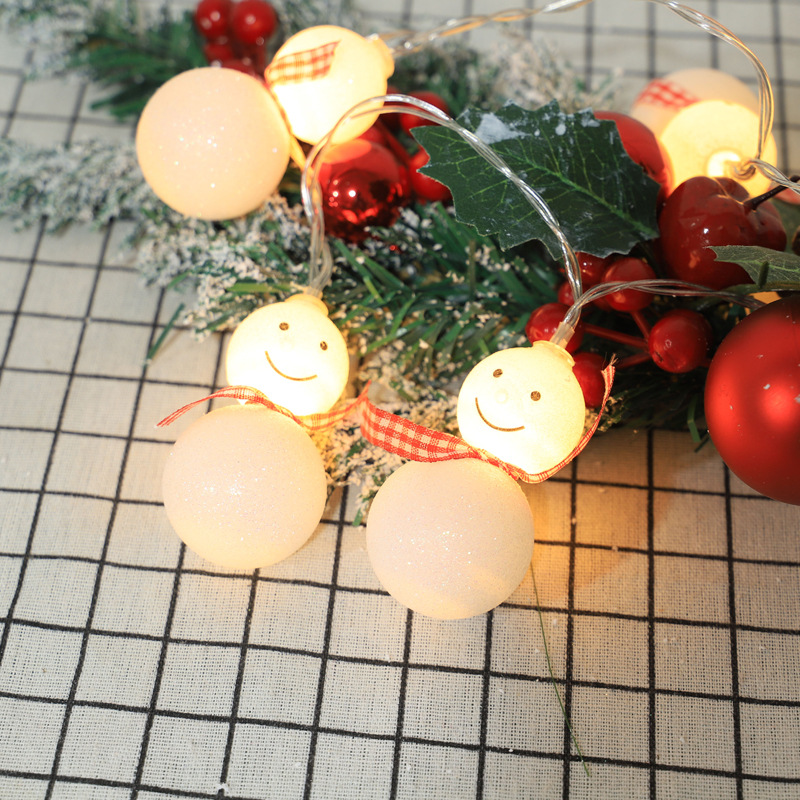 Cadena de luz transfronteriza de Santa Claus lindo alce decoración de vacaciones muñeco de nieve LED Cadena de luz al aire libre vacaciones Navidad Cadena de luz