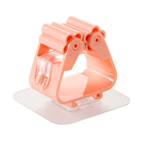 Multifunctional storage mop hook bathroom bathroom wall-mounted broom hanger mop clip nail-free traceless mop rack