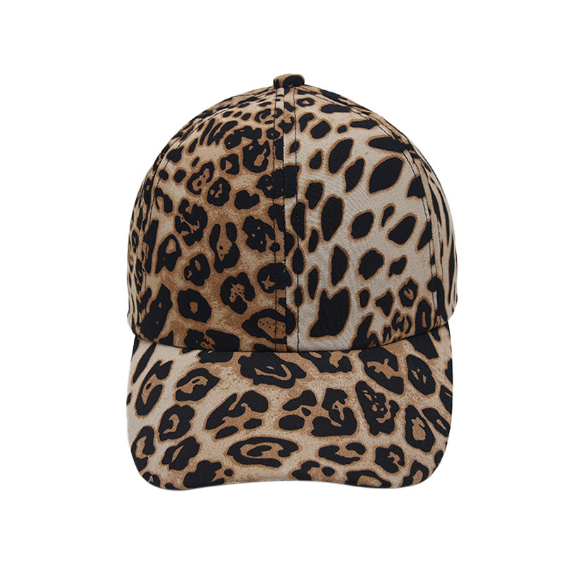 Comercio exterior transfronterizo nueva gorra de béisbol con estampado de leopardo femenina personalidad versátil europea y americana protección solar al aire libre sombrilla gorra enarbolada moda al por mayor image 2