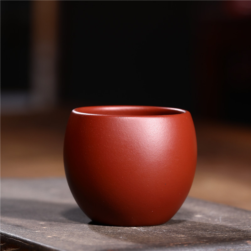 Factory Direct Sales Yixing Purple Sand Tea Cup Master Cup Raw Mineral Dahongpao Round Mouth Cup Tea Ceremony Tea Cup Production and Wholesale