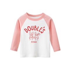 27home brand children's clothing autumn new products 2024 girls cartoon bottoming shirt baby long-sleeved T-shirt children's clothing