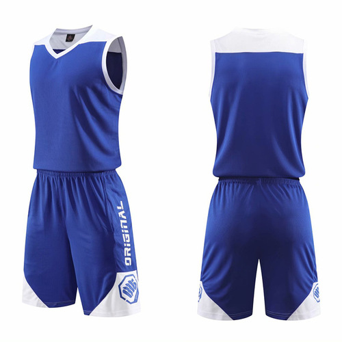 Adult and Children Basketball Uniform Set Plain Text Printed Sportswear School Sports Meet Competition Training Team Apparel Quick-Drying Breathable