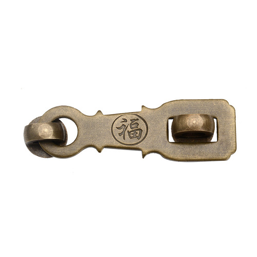 Chinese-style imitation ancient door lock, pure copper toggle, door latch, old-fashioned solid wood door lock nose, hanging lock, full copper sliding bolt