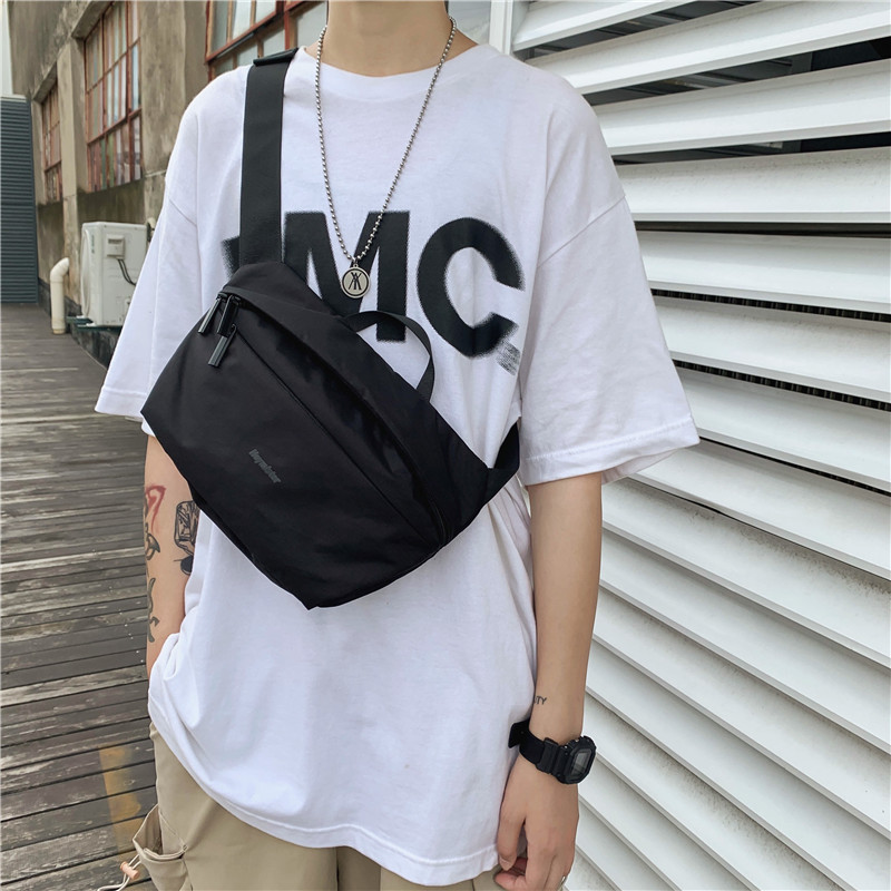 Bolsa de mensajero marca de moda para hombres ins bolsa de pecho de celebridades de Internet moda de la calle de las mujeres bolsa de hombro del todo fósforo bolsa pequeña casual japonesa