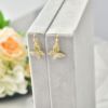 Summer cute earrings flower-shaped, Japanese and Korean, micro incrustation