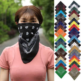 方巾全棉腰果花变形虫 全棉佩斯利街舞魔术头巾 面罩bandana 方巾