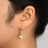 Summer cute earrings flower-shaped, Japanese and Korean, micro incrustation