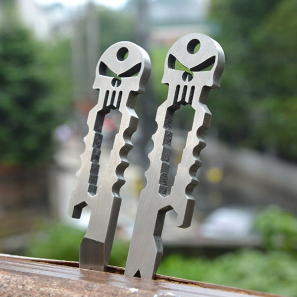 Stainless steel tactical EDC Pocket Pocket Multifunctional Titan Titanium Skeleton Key Stick Stub