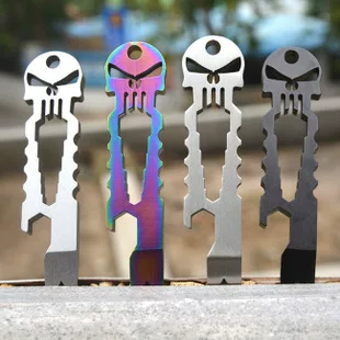 Stainless steel tactical EDC Pocket Pocket Multifunctional Titan Titanium Skeleton Key Stick Stub