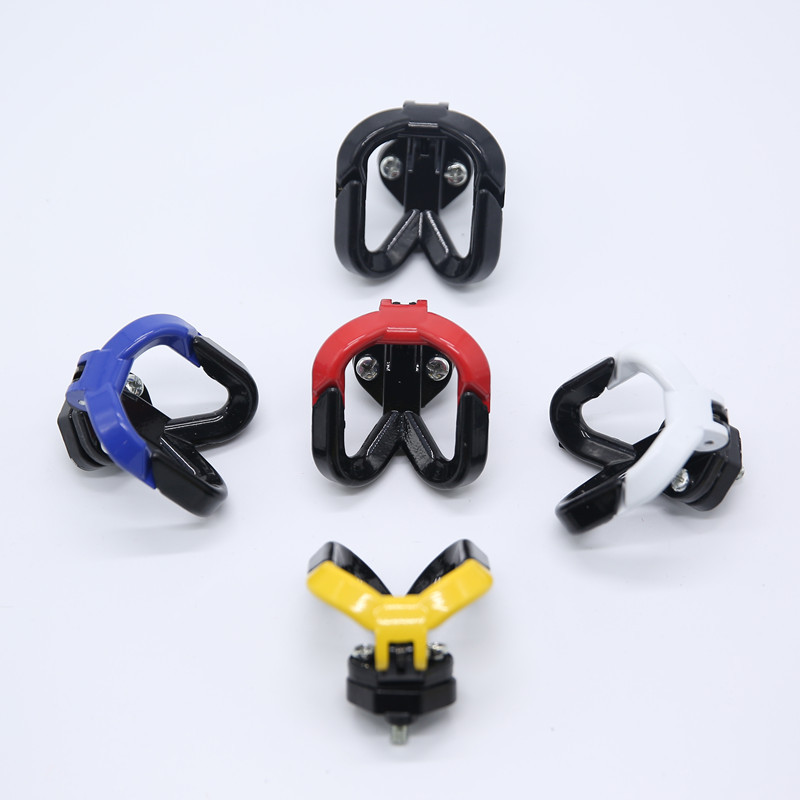 Gancho de metal de doble cabeza coche eléctrico motocicleta parachoques manillar horizontal y vertical tubo ajustable bicicleta bolsa de compras gancho