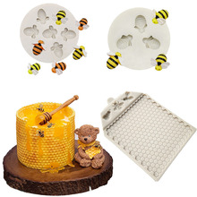 小蜜蜂硅胶模具动物蛋糕装饰翻糖模具diy烘焙工具干佩斯模具