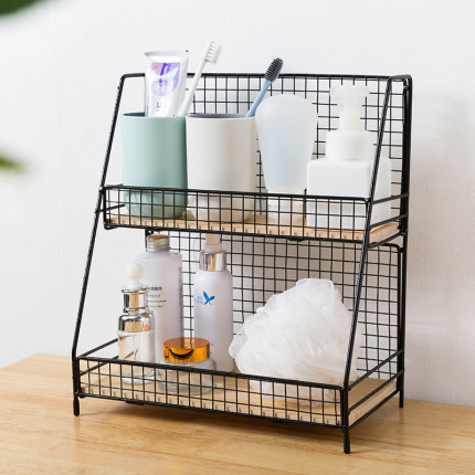 Estante de almacenamiento directo de fábrica de escritorio de múltiples capas de hierro dormitorio escritorio ins joyería cosméticos organizador de almacenamiento rack