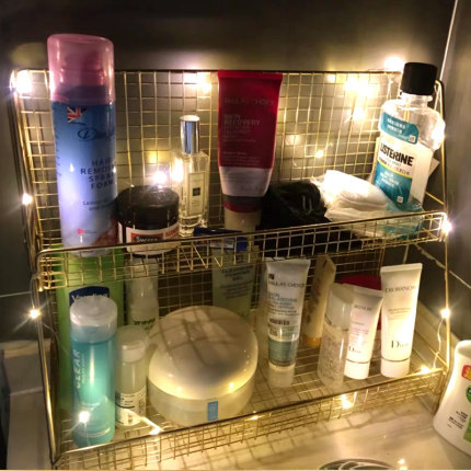 Estante de almacenamiento directo de fábrica de escritorio de múltiples capas de hierro dormitorio escritorio ins joyería cosméticos organizador de almacenamiento rack