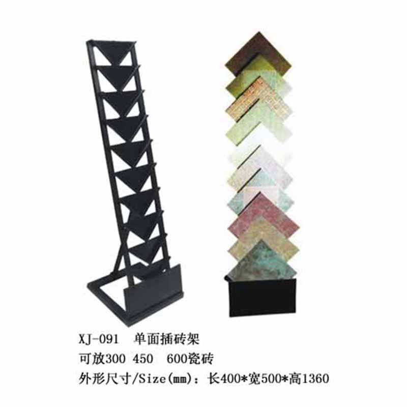 经典瓷砖展示架陶瓷样品展具石材瓷片支架石英石立式金属架子耐用
