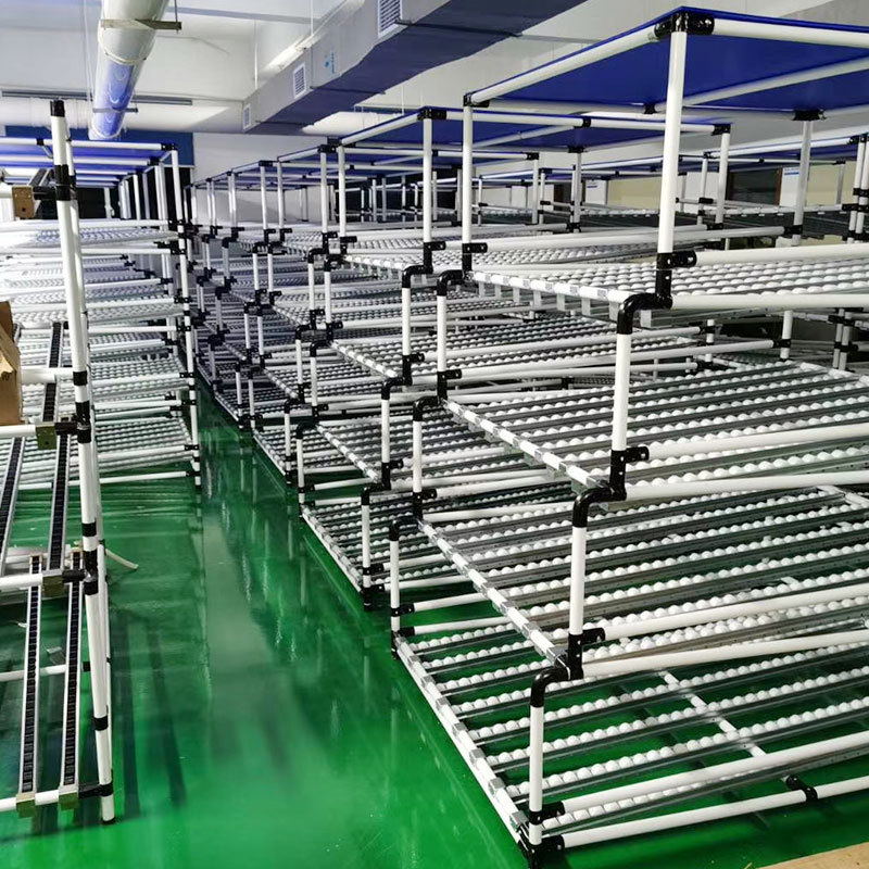 流利条物料架车间移动线棒货架周转车防油高承重滚动式精益管货架