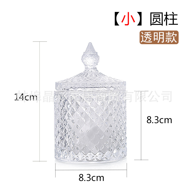 Tarro de caramelo de color de vidrio galvanoplastia caja de joyería de almacenamiento cubo tarro de azúcar fruta seca merienda tarro de condimento de color tarro de almacenamiento