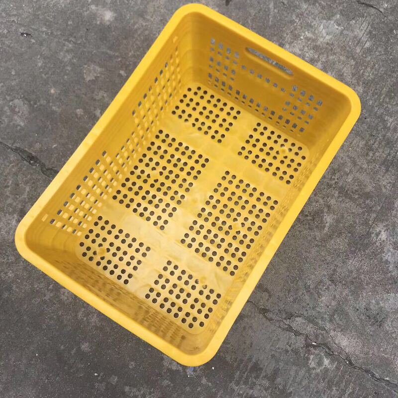 Factory Direct Sale of Yellow Plastic Baskets 600*420*315 Thickened Plastic Turnover Baskets for Clothing Workshops
