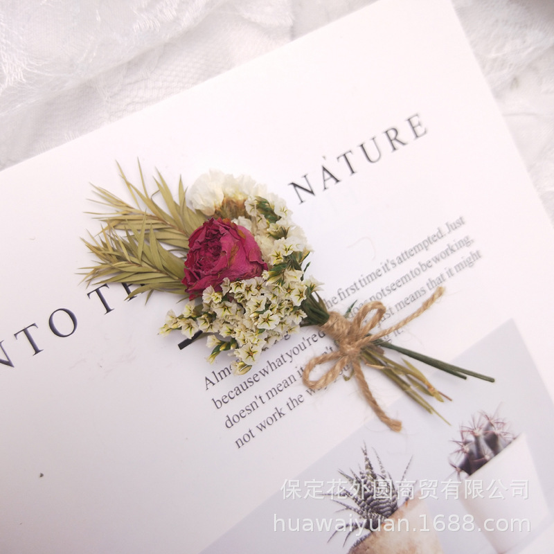 Mini ramo de flores secas, caja de regalo de rosas, decoración de tarjetas, material DIY, accesorios de fotografía, regalos de flores