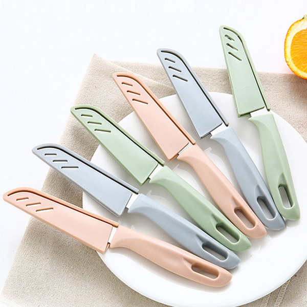 Candy color fruit knife stainless steel peeler portable knife peeler…