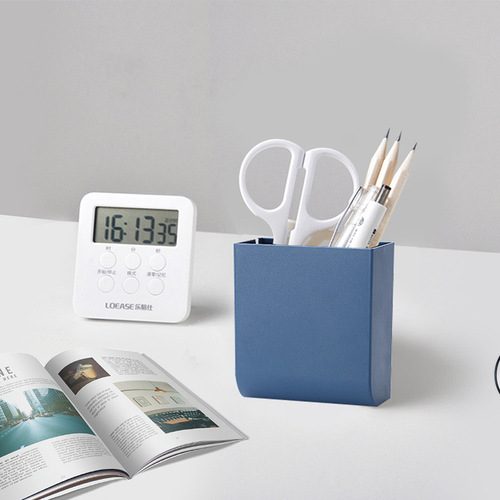Wall-mounted pen holder stationery storage box, wall-mounted office desk storage box, mobile phone charging accessory box, street stall