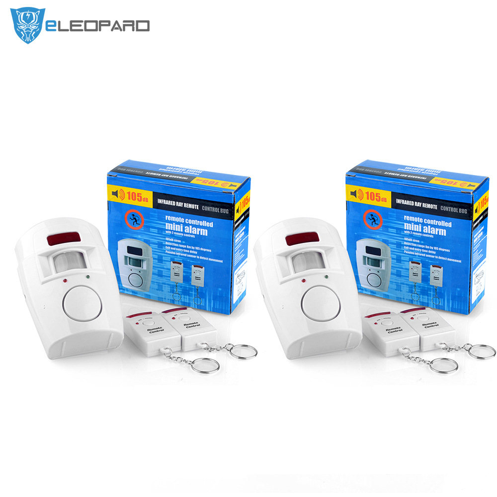Directo de fábrica doble control remoto electrónico perro puerta ventana infrarroja y alarma antirrobo en el sitio 105 infrarrojos
