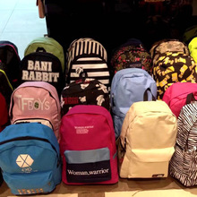 韓版外貿尾單帆布雙肩包批發學生背包跨境出口尾貨書包清貨包包
